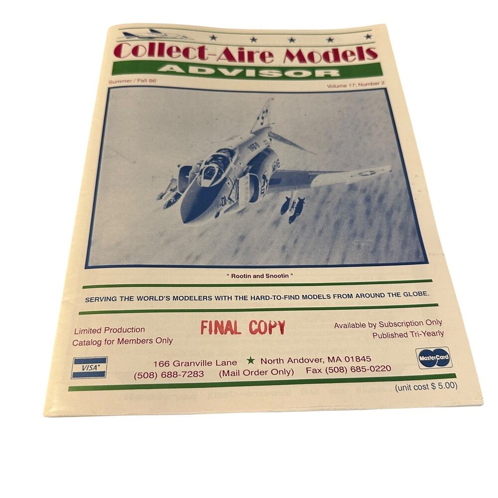 Collect Aire Models Advisor Catalog Vol 17 #2 Summer/Fall 1996